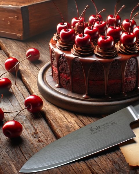 Dark Chocolate Cherry Cake
