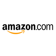 Amazon.com logo with an orange smile arrow on a black background.