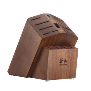 
                  
                    Cargar imagen en el visor de la galería, Empty Knife Block, 16-Slot Organizer, Angled Top, Acacia, 505576
                  
                