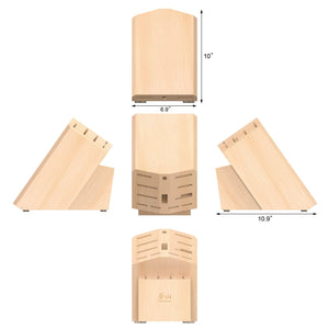 
                  
                    Load image into Gallery viewer, Empty Knife Block, 16-Slot Organizer, Maple, 505583
                  
                