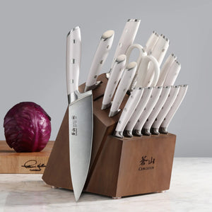 
                  
                    Cargar imagen en el visor de la galería, ALPS Series 17-Piece Knife Block Set, Forged German Steel, Acacia Block
                  
                