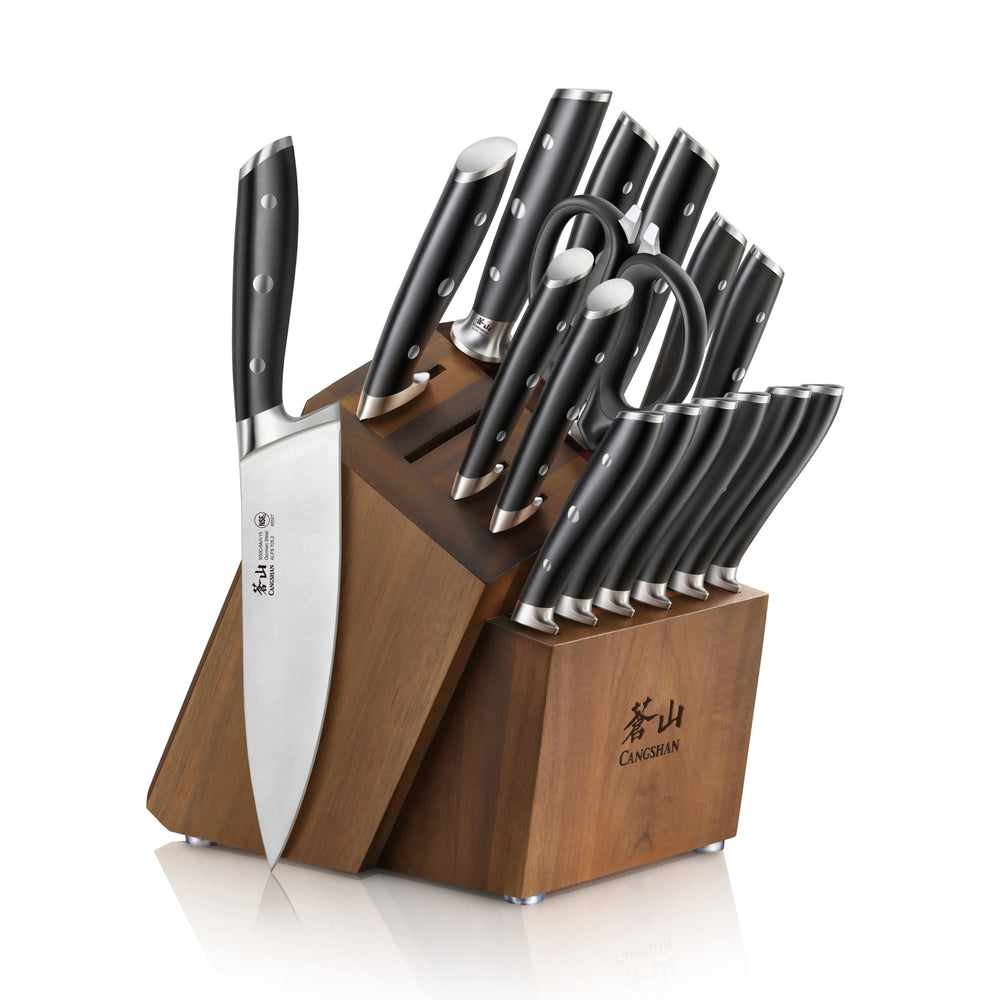 
                  
                    Cargar imagen en el visor de la galería, ALPS Series 17-Piece Knife Block Set, Forged German Steel, Acacia Block
                  
                