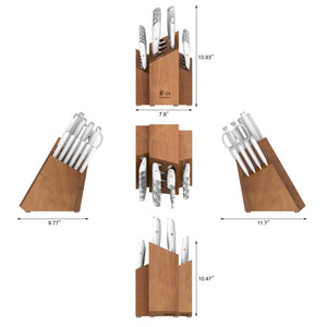 
                  
                    Load image into Gallery viewer, L&amp;amp;L1 Series 17-Piece SHAN Knife Block Set, Forged German Steel, Black, 1026788
                  
                