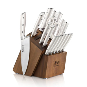 
                  
                    Cargar imagen en el visor de la galería, ALPS Series 17-Piece Knife Block Set, Forged German Steel, Acacia Block
                  
                