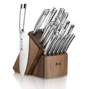 
                  
                    Load image into Gallery viewer, Cangshan N1 Series 17-Piece Knife Block Set, Forged German Steel, Walnut, 1022636
                  
                