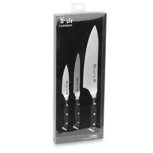 
                  
                    Load image into Gallery viewer, D Series 3-Piece Starter Knife Set, Forged German Steel, 61772
                  
                