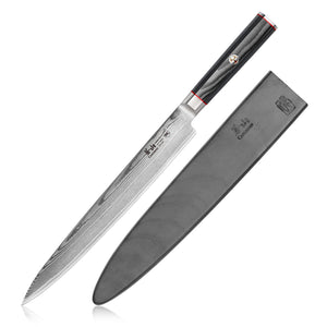 
                  
                    Cargar imagen en el visor de la galería, YARI Series 10-inch Sashimi Knife with Sheath, X-7 Damascus Steel, 501295
                  
                