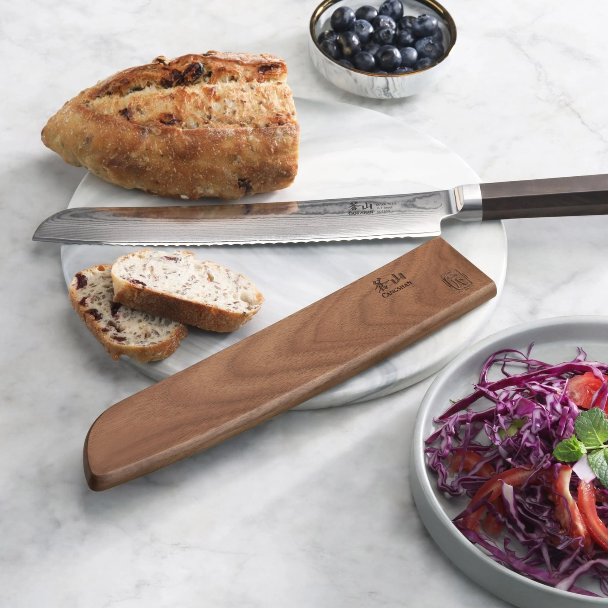 Walnut Magnetic Knife Sheaths, Saya Style Blade Protection