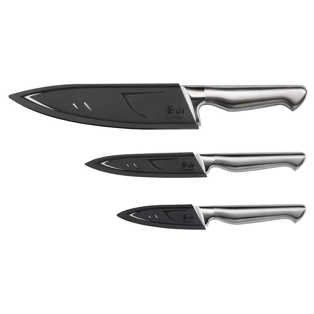 
                  
                    Cargar imagen en el visor de la galería, Sanford Series 3-Piece Knife Starter Set with Sheaths, Forged German Steel, 1027174
                  
                