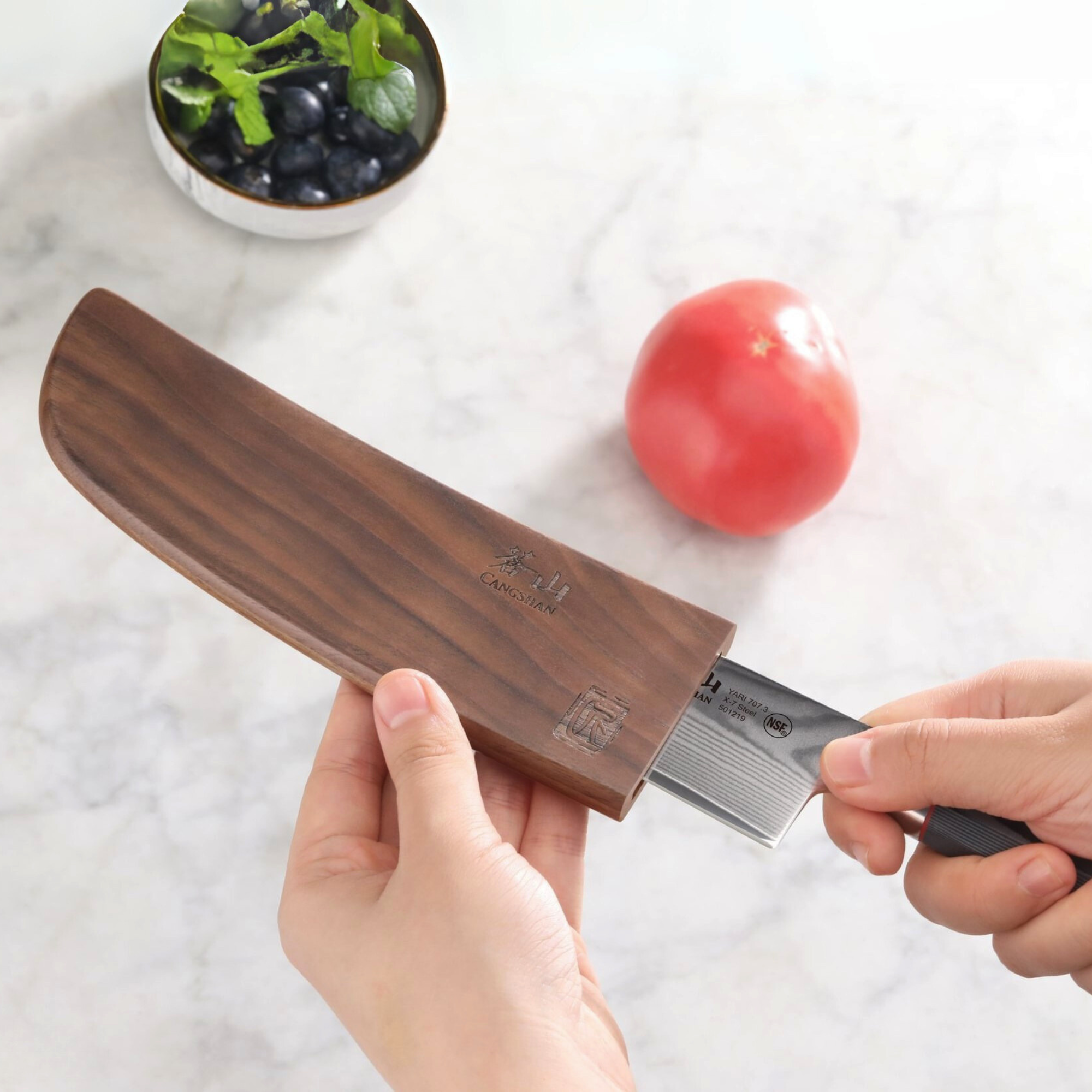 Walnut Magnetic Knife Sheaths, Saya Style Blade Protection