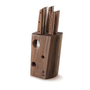 
                  
                    Load image into Gallery viewer, W Series 6-Piece Knife Block Set, German Steel, Walnut Block, 59960
                  
                