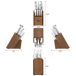 
                  
                    Load image into Gallery viewer, L &amp;amp; L1 Series 12-Piece Knife Block Set with 4 Steak Knives, Forged German Steel
                  
                