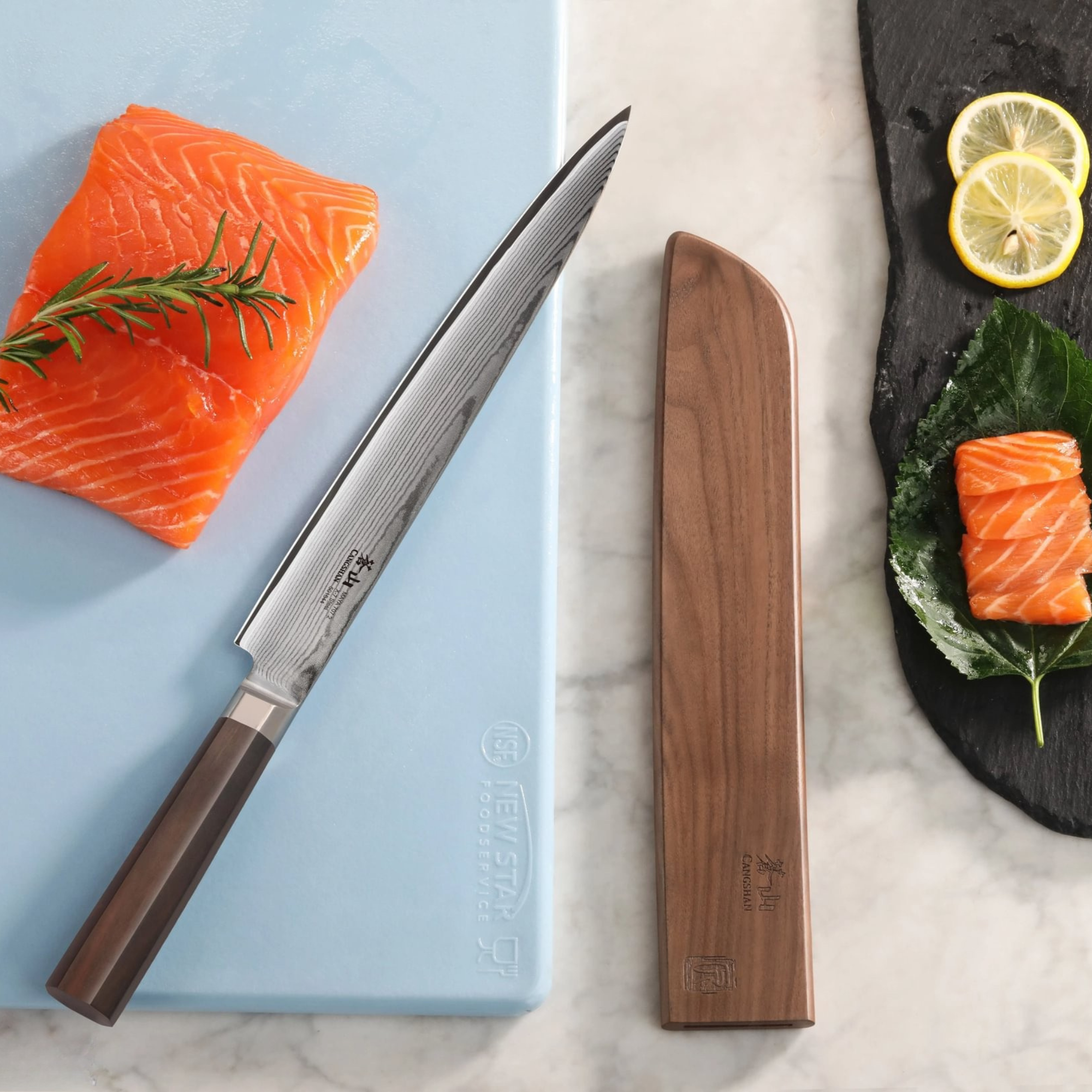 Walnut Magnetic Knife Sheaths, Saya Style Blade Protection