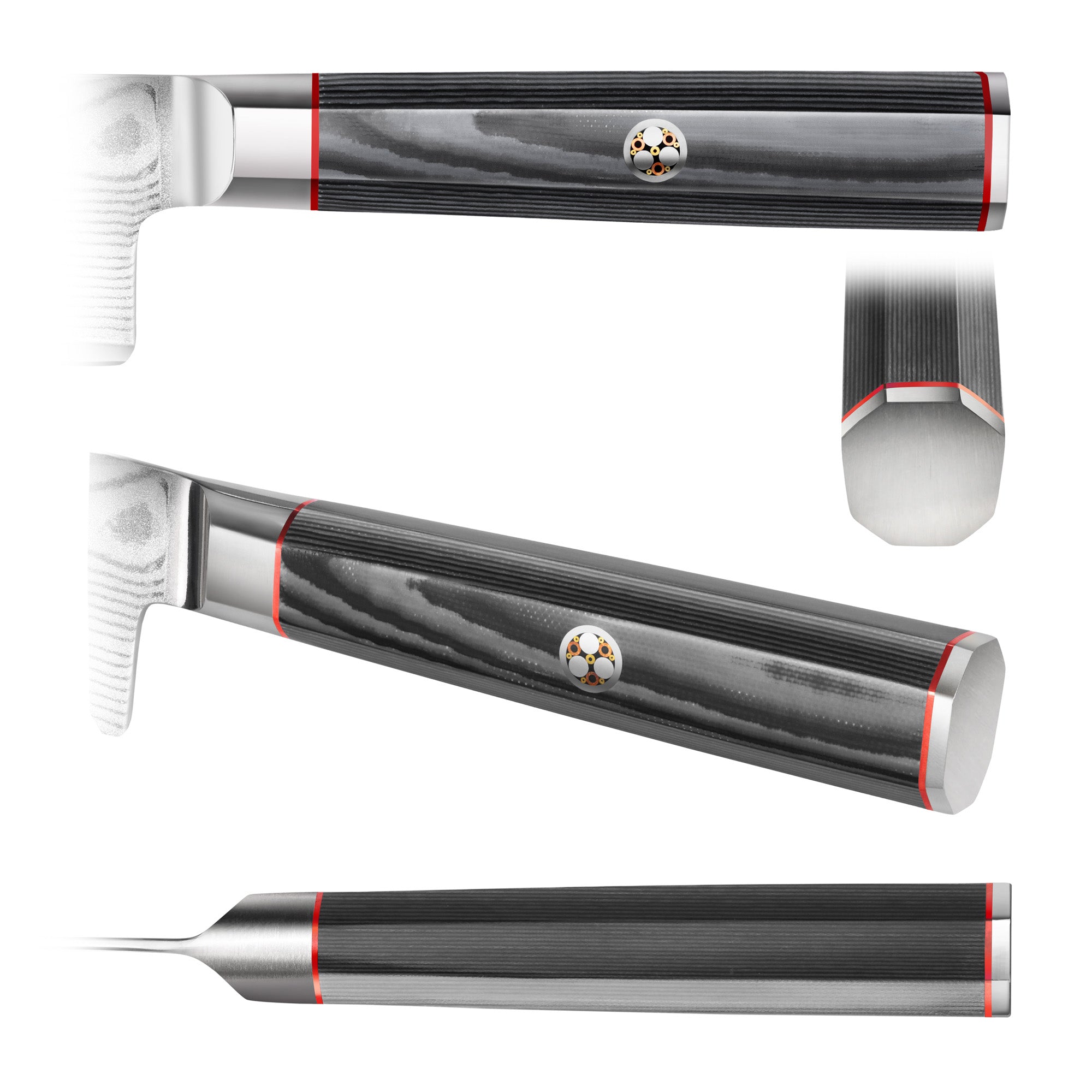 YARI Series 7-Inch Santoku Knife with Sheath, X-7 Damascus Steel, 501240