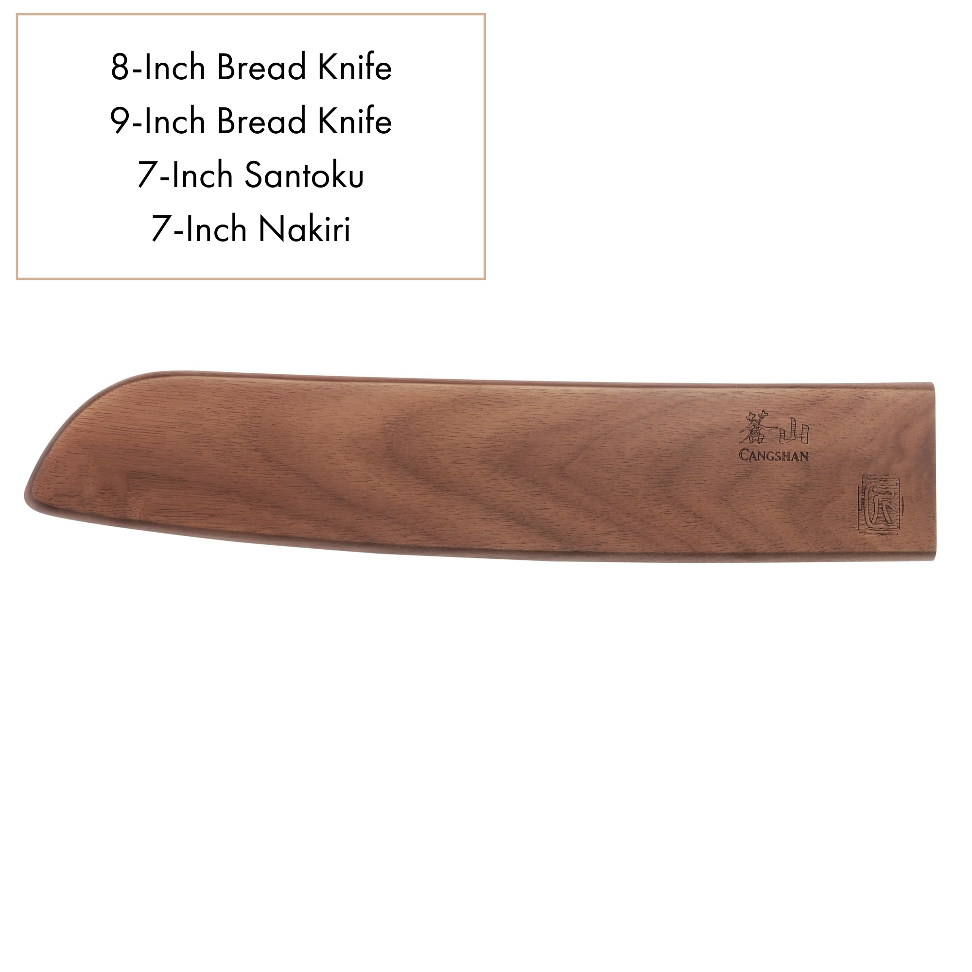Walnut Magnetic Knife Sheaths, Saya Style Blade Protection