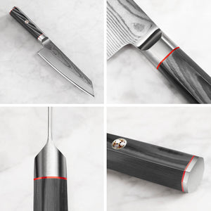 
                  
                    Load image into Gallery viewer, Cangshan YARI Series 501233 X-7 Damascus Steel 7-inch Kiritsuke Knife with Sheath
                  
                