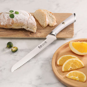 
                  
                    Load image into Gallery viewer, ELBERT Series 8-Inch Offset Bread Knife, Forged German Steel
                  
                