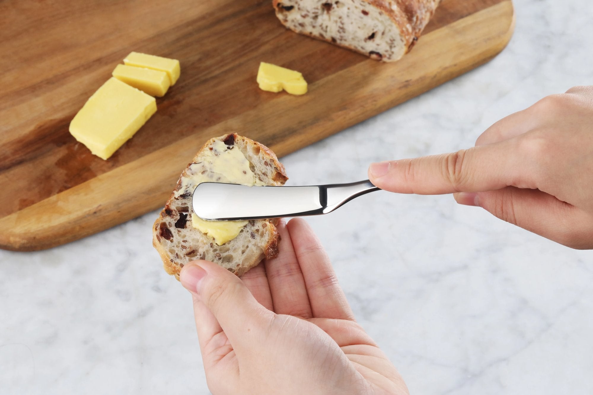 RAIN II Series Butter Knife, Forged Stainless Steel, Mirror Finish