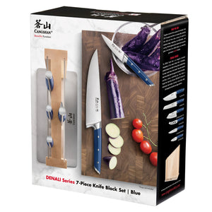 
                  
                    Load image into Gallery viewer, DENALI Series 7-Piece HUA Magnetic Block Set, Blue Handles, Maple, 10300835
                  
                