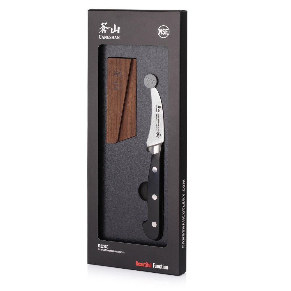 
                  
                    Cargar imagen en el visor de la galería, TV2 Series 2.75-Inch Peeling Knife with Wood Sheath, Forged Swedish 14C28N Steel, 1022780
                  
                