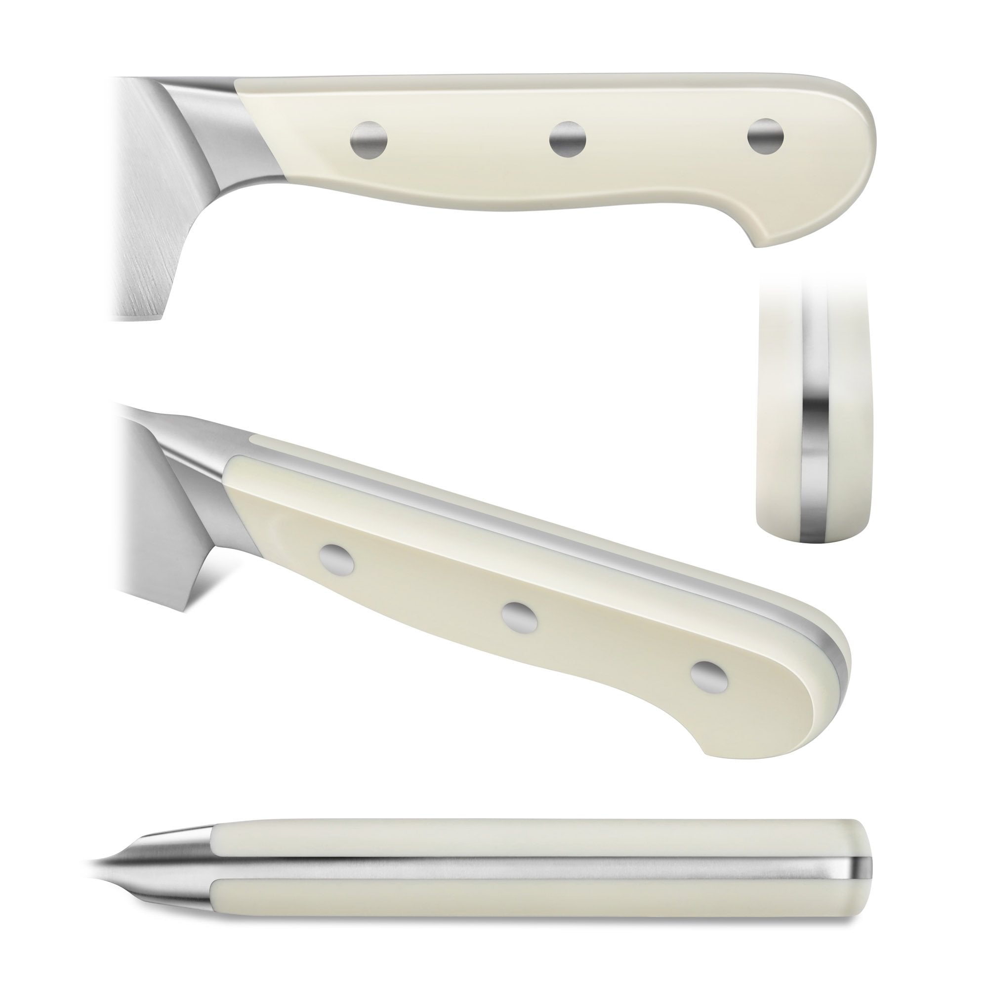 APERTIVO Series 8-Piece Knife Block Set German Steel, Bamboo Block (White), 1026849