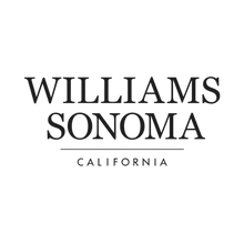 Dark grey Williams Sonoma California logo on a black background.