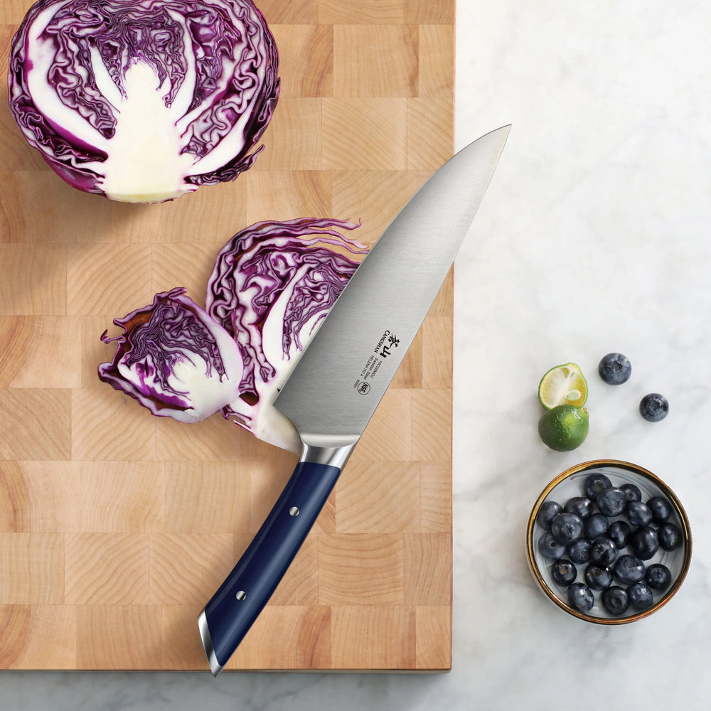 
                  
                    Cargar imagen en el visor de la galería, HELENA Series Limited Edition 8-inch Chef&amp;#39;s Knife, Swedish 10C28Mo2 Steel, Navy Blue
                  
                