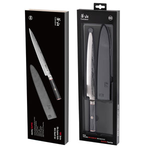 
                  
                    Load image into Gallery viewer, Cangshan YARI Series 501295 X-7 Damascus Steel 10-inch Sashimi Knife with Sheath
                  
                