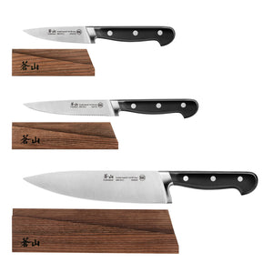 
                  
                    Load image into Gallery viewer, TV2 Series 3-Piece Starter Knife Set with Wood Sheaths, Forged Swedish 14C28N Steel, 1023015
                  
                
