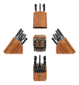 
                  
                    Load image into Gallery viewer, V2 Series 17-Piece Knife Block Set, Forged German Steel, Acacia Block, 1022551
                  
                