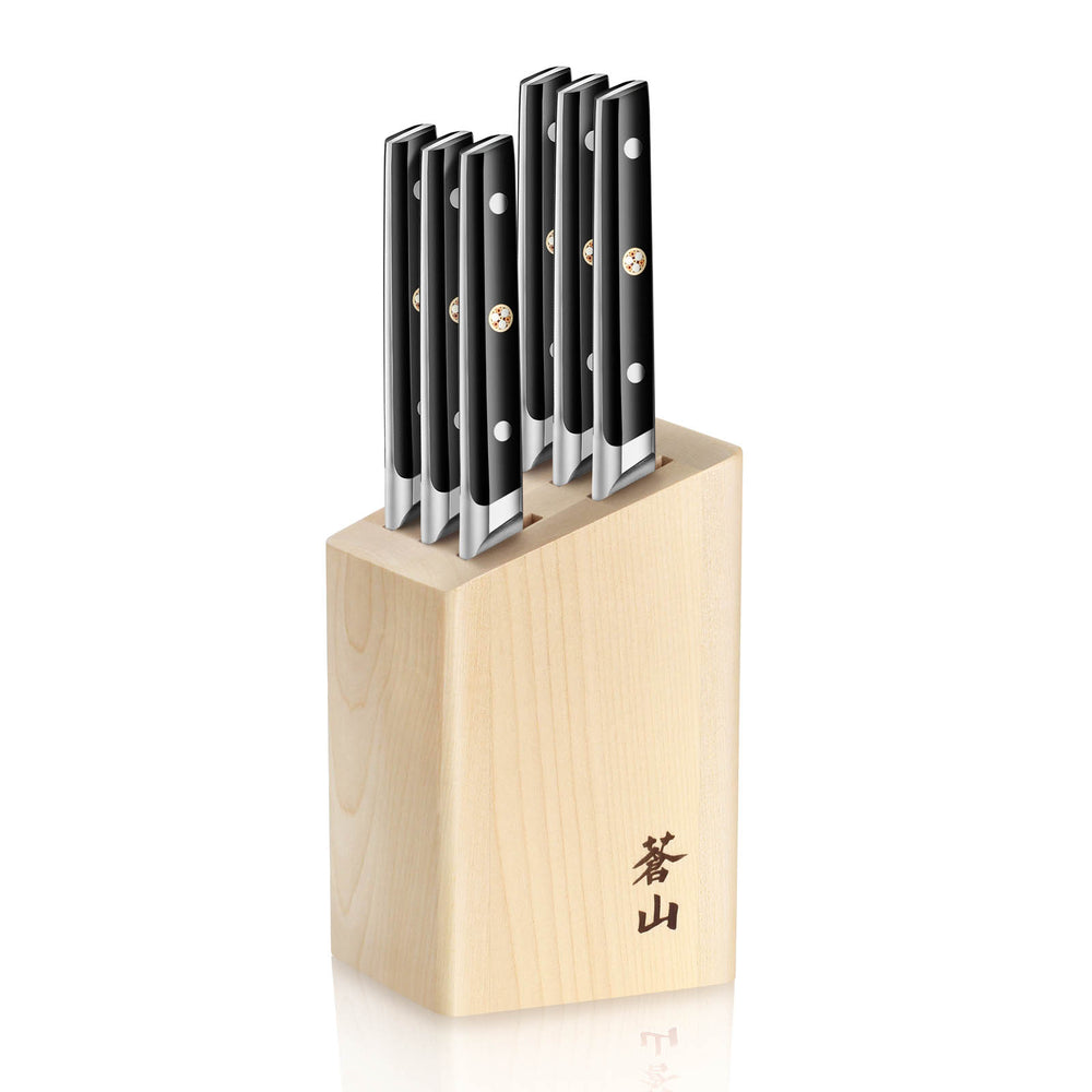 
                  
                    Load image into Gallery viewer, Cangshan TC Series Swedish 14C28N Steel Forged 6-Piece Steak Knife Block Set
                  
                