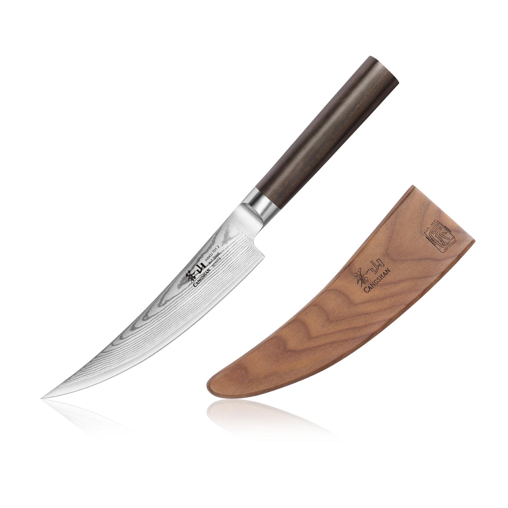 
                  
                    Cargar imagen en el visor de la galería, HAKU Series 6-Inch Boning Knife with Sheath, Forged X-7 Damascus Steel, 501073
                  
                