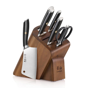
                  
                    Load image into Gallery viewer, Cangshan L &amp;amp; L1 Series German Steel Forged 7-Piece Cleaver Knife Block Set
                  
                
