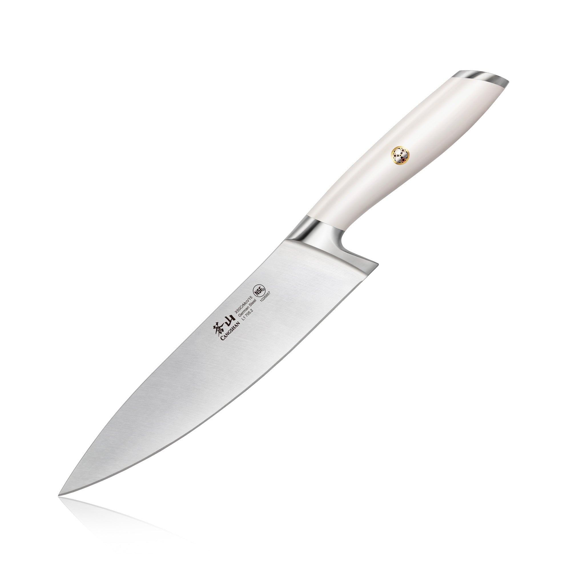 L1 Series 8-Inch Chef's Knife, White, Forged German Steel, 1026887