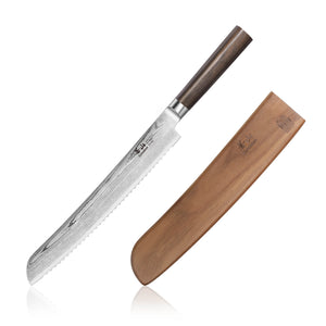 
                  
                    Cargar imagen en el visor de la galería, HAKU Series 9-Inch Bread Knife with Sheath, Forged X-7 Damascus Steel, 501042
                  
                