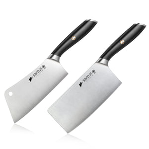 
                  
                    Load image into Gallery viewer, Saveur Selects 2-Piece Cleaver Set, Forged German Steel, 1026290
                  
                