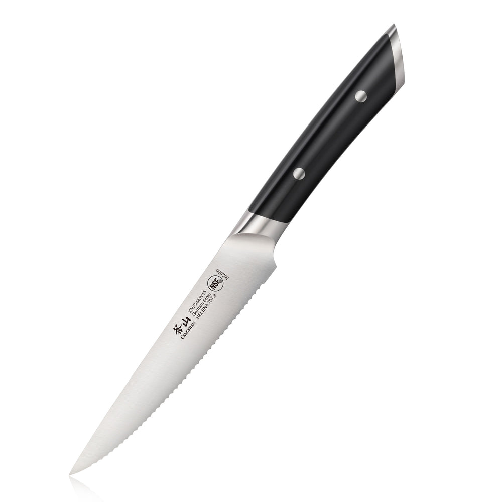 
                  
                    Cargar imagen en el visor de la galería, HELENA Series 5-Inch Serrated Utility Knife, Forged German Steel
                  
                