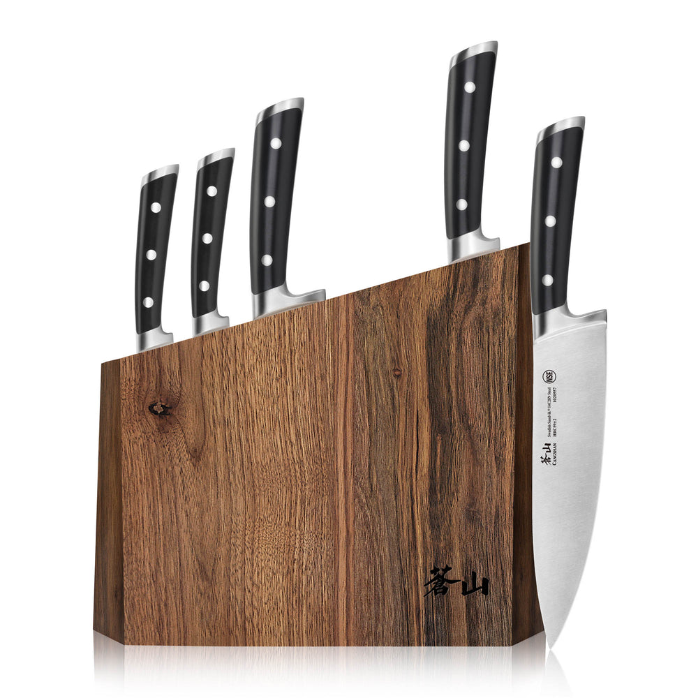 
                  
                    Load image into Gallery viewer, Cangshan TS Series 1024876 Swedish 14C28N Steel Forged 6-Piece Knife Block Set, Walnut
                  
                