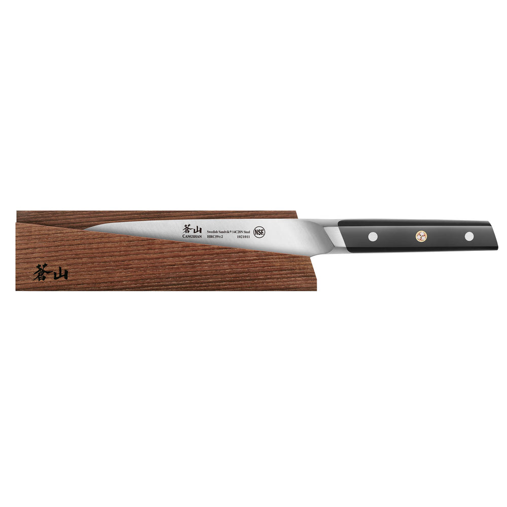 
                  
                    Load image into Gallery viewer, TC Series 7-Inch Santoku Knife with Ash Wood Sheath, Forged Swedish 14C28N Steel, 1021028
                  
                