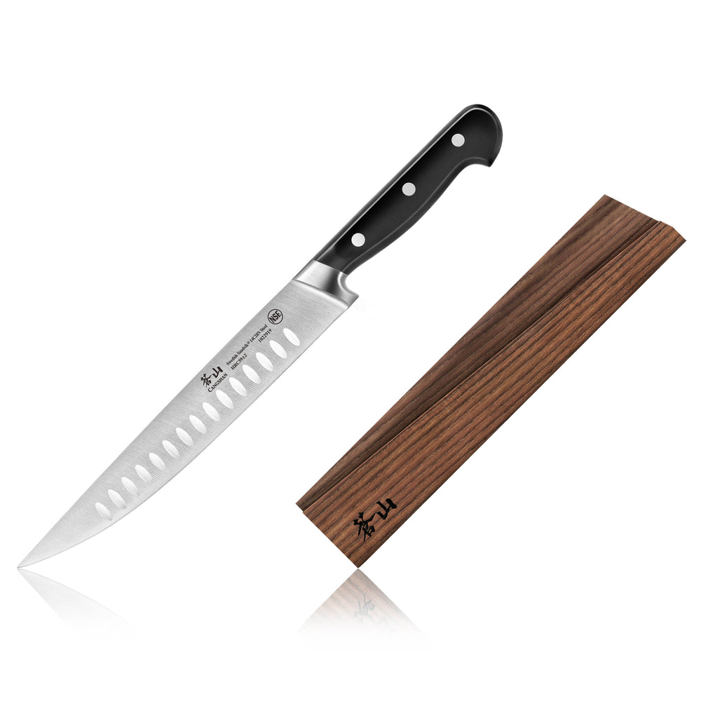 
                  
                    Load image into Gallery viewer, TV2 Series 9-Inch Carving Knife with Wood Sheath, Forged Swedish 14C28N Steel, 1022926
                  
                