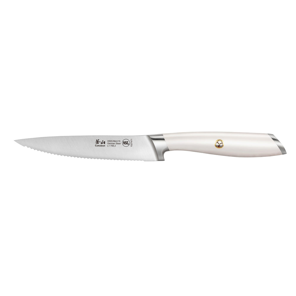 
                  
                    Load image into Gallery viewer, L1 Series 5-Inch Serrated Utility Knife, Forged German Steel, 1027471
                  
                