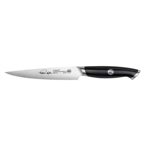 
                  
                    Load image into Gallery viewer, TKSC 5-Inch Fine-Edge Utility Knife, Forged Swedish Powder Steel, Thomas Keller Signature Collection, Black, 1024272
                  
                