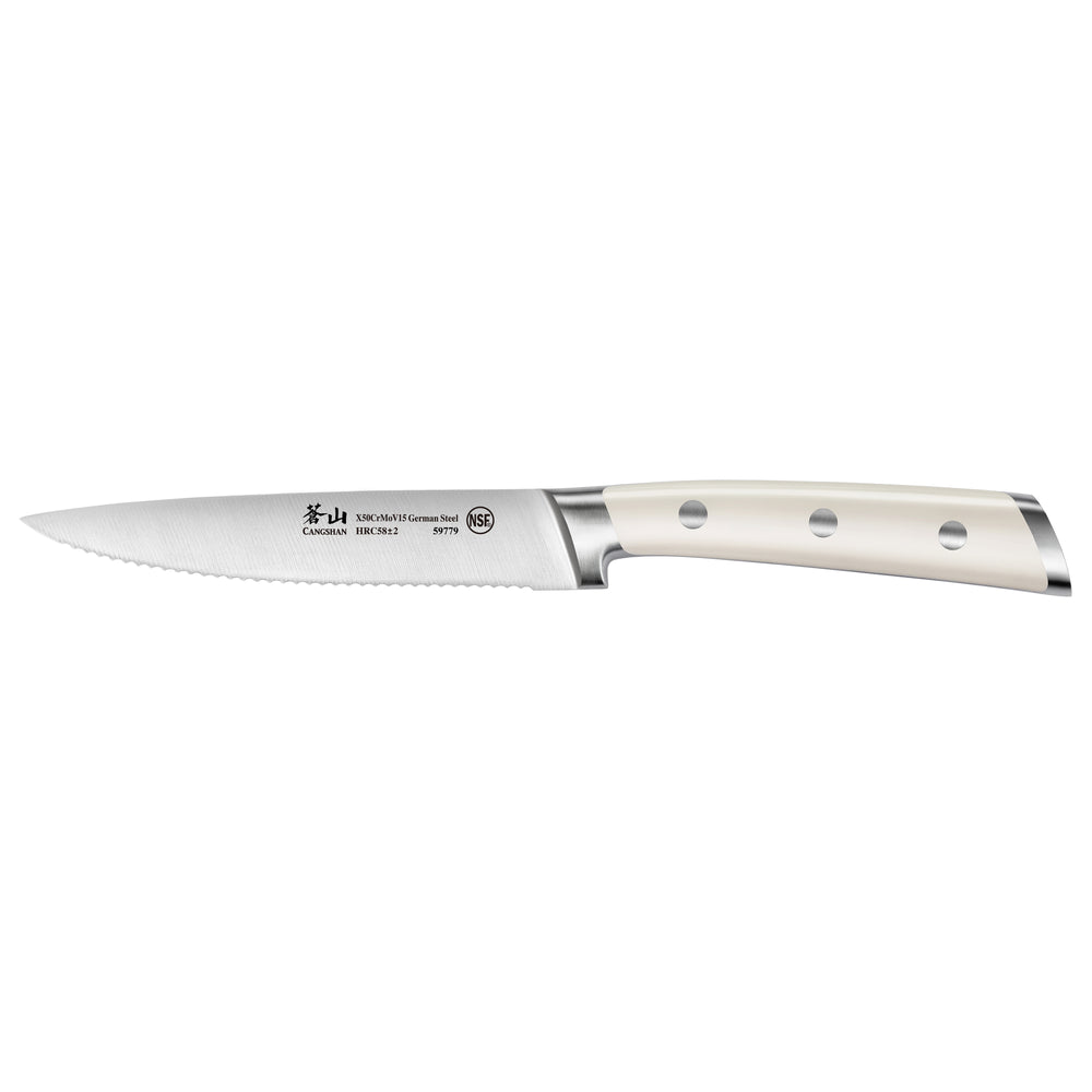 
                  
                    Load image into Gallery viewer, Cangshan S1 Series 59779 German Steel Forged 5-Inch Serrated Utility Knife
                  
                