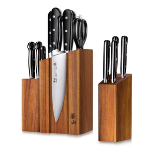 
                  
                    Load image into Gallery viewer, Cangshan TV2 Series 1023046 Swedish 14C28N Steel Forged 14-Piece DENALI Magnetic Knife Block Set, Acacia
                  
                