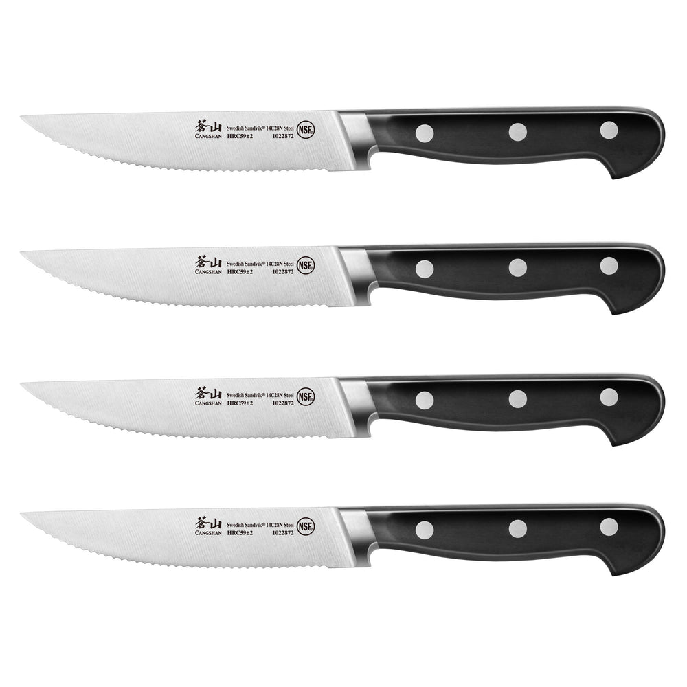 
                  
                    Load image into Gallery viewer, TV2 Series 4-Piece Steak Knife, Forged Swedish 14C28N Steel, 1022889
                  
                