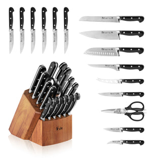 
                  
                    Load image into Gallery viewer, V2 Series 17-Piece Knife Block Set, Forged German Steel, Acacia Block, 1022551
                  
                