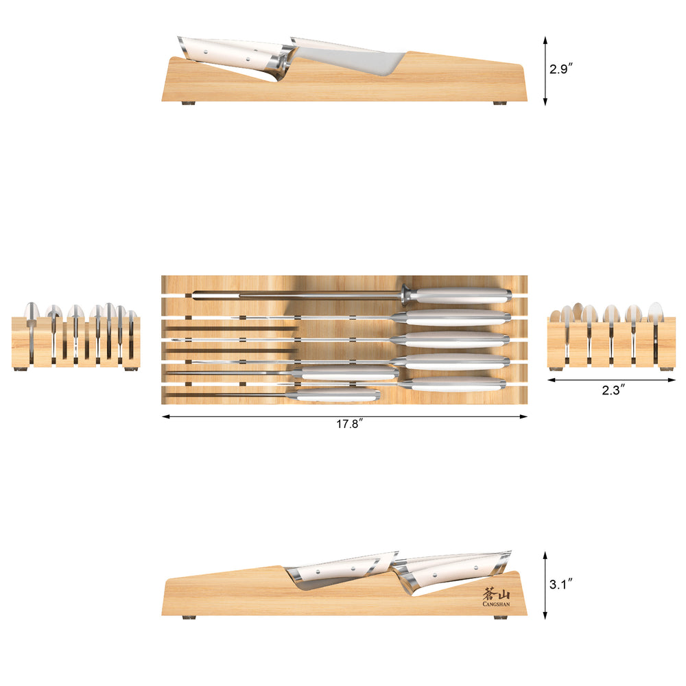 
                  
                    Cargar imagen en el visor de la galería, HELENA Series 8-Piece In-Drawer BBQ Knife Set, Forged German Steel, Bamboo Tray
                  
                