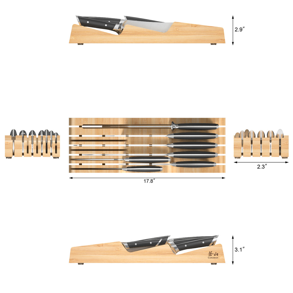 
                  
                    Cargar imagen en el visor de la galería, HELENA Series 8-Piece In-Drawer BBQ Knife Set, Forged German Steel, Bamboo Tray
                  
                