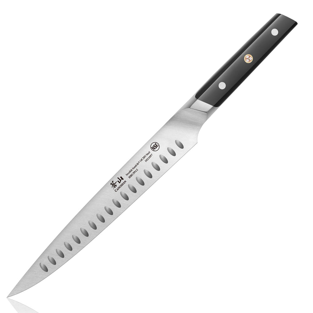 
                  
                    Load image into Gallery viewer, TC Series 9-Inch Carving Knife with Ash Wood Sheath, Forged Swedish 14C28N Steel, 1021103
                  
                