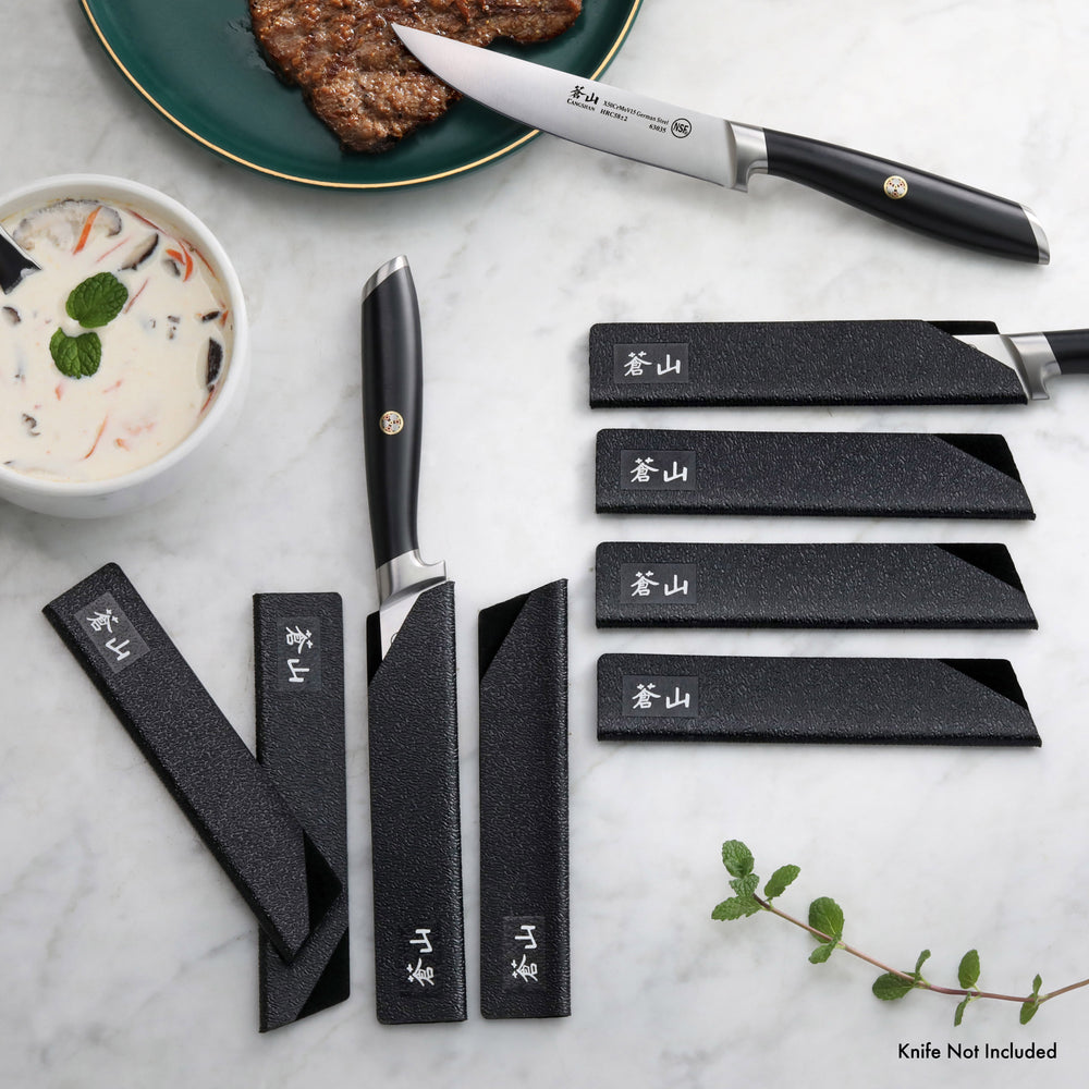 
                  
                    Load image into Gallery viewer, Cangshan 1026641 8-Piece Steak Knife Guard Set, Black
                  
                